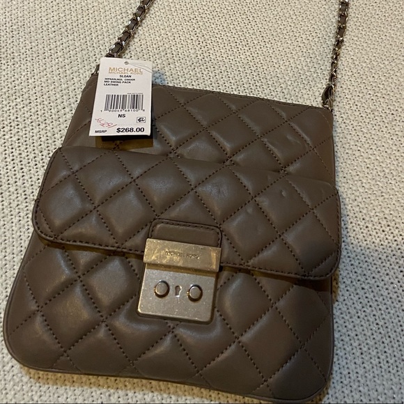 MICHAEL Michael Kors Bags Nwt Quilted Taupe Cross Body Poshmark